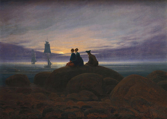 Cuadro ​La luna saliendo sobre el mar (Friedrich)