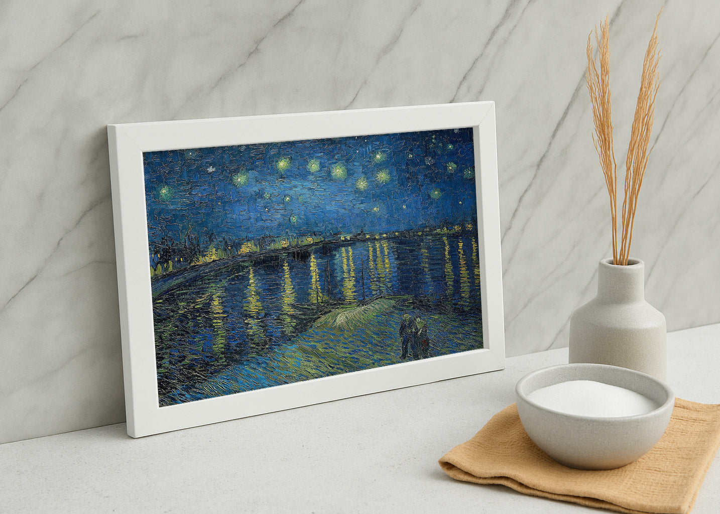 Cuadro ​La noche estrellada sobre Ródano (Van Gogh)
