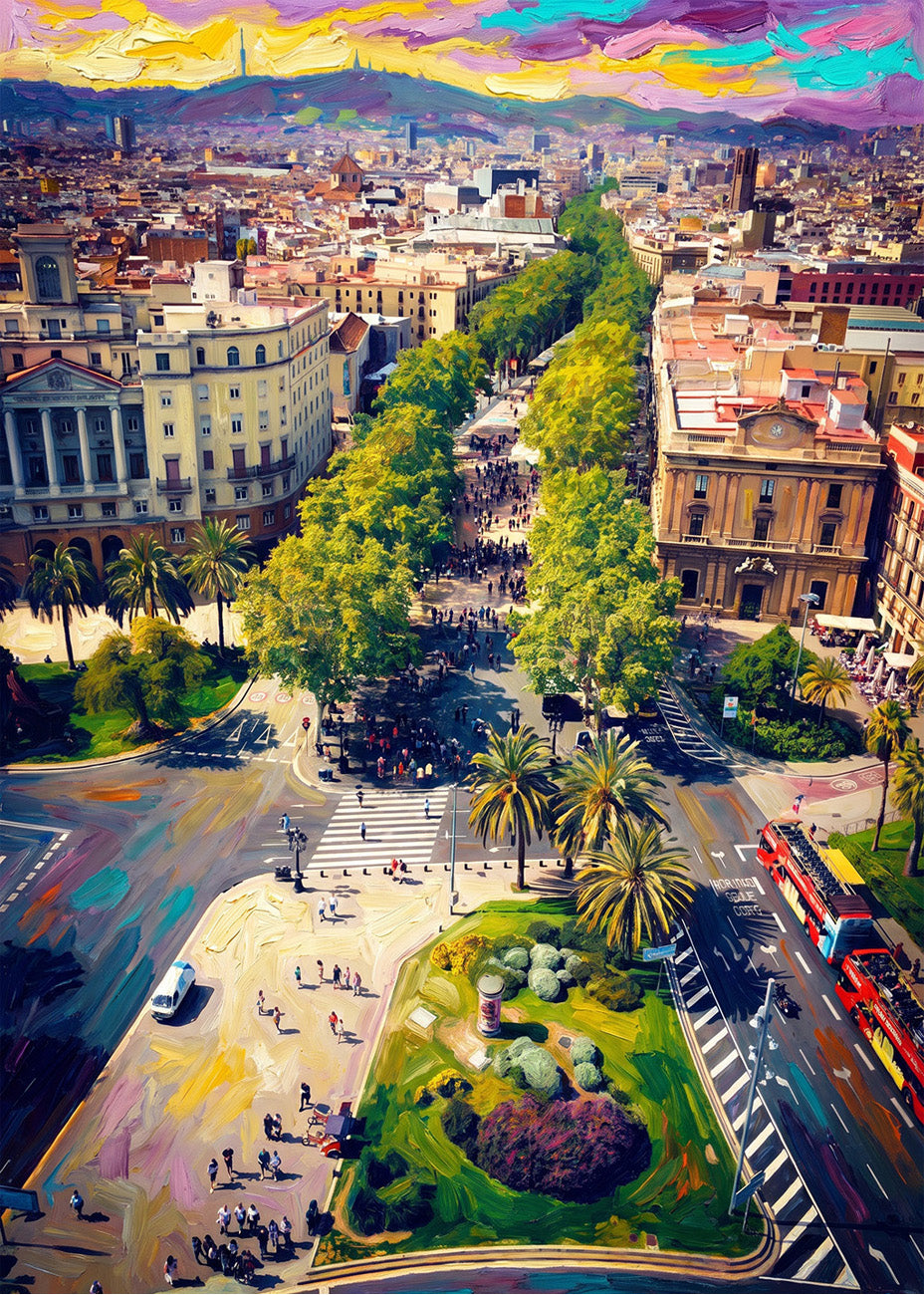 Cuadro Las Ramblas - Fauvista