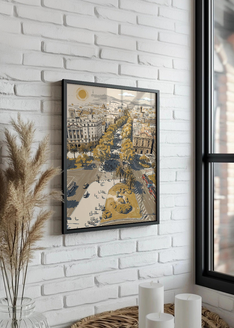 Cuadro Las Ramblas - New Beige