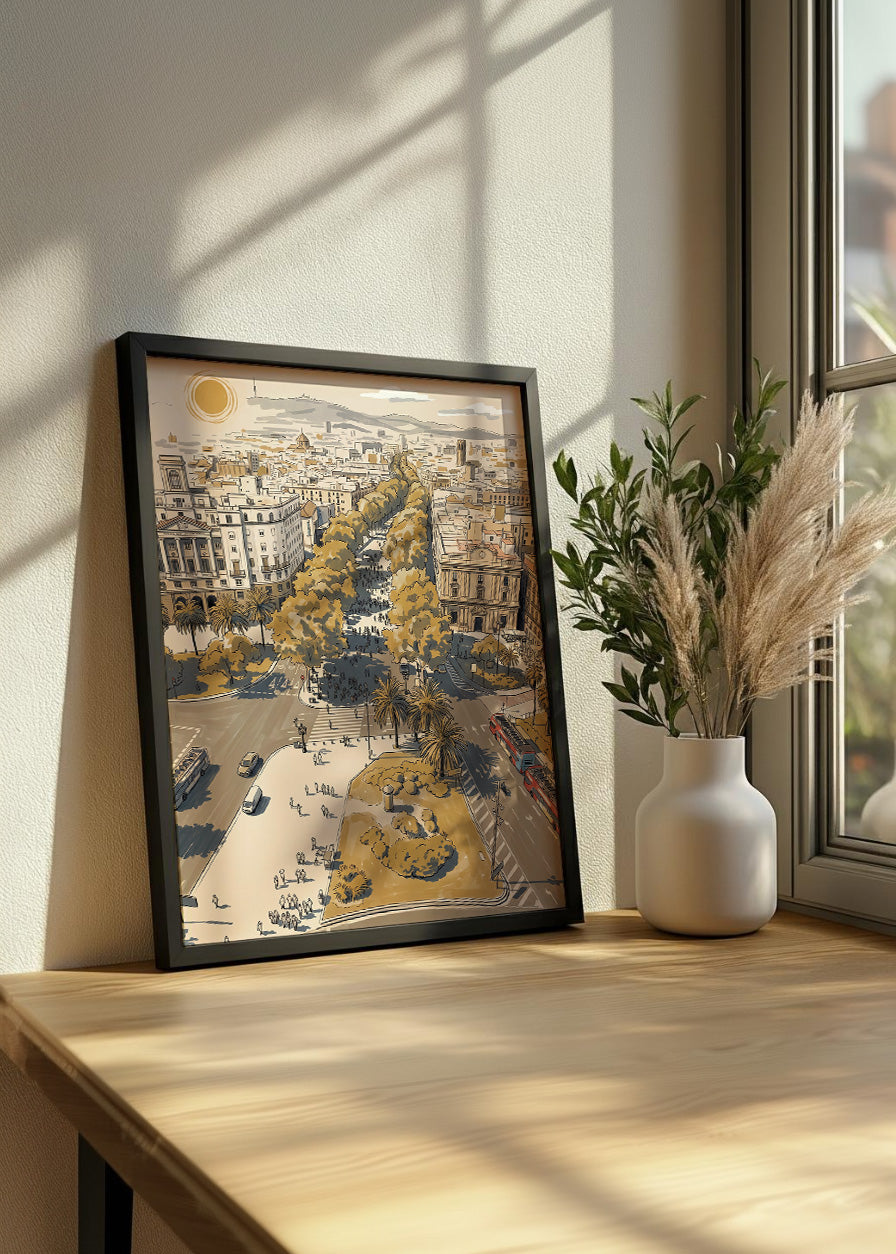 Cuadro Las Ramblas - New Beige