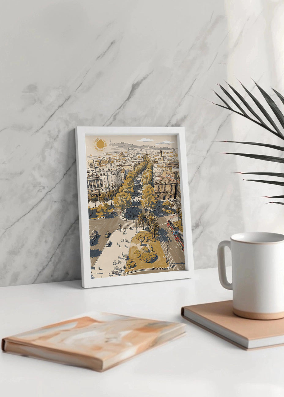 Cuadro Las Ramblas - New Beige