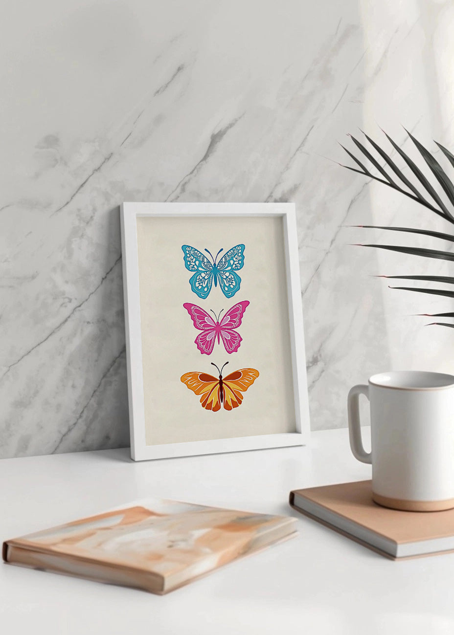 Cuadro Las mariposas coloridas