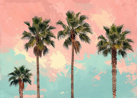 Cuadro Las palmeras pastel