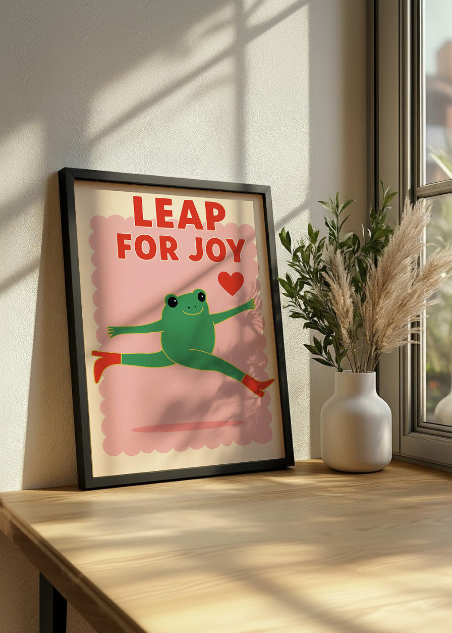Cuadro Leap for joy frog