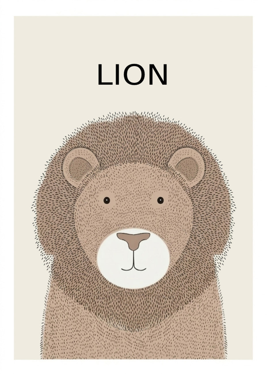 Cuadro Leon - Estilo infantil