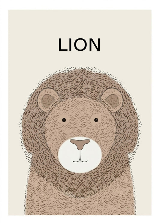 Cuadro Leon - Estilo infantil