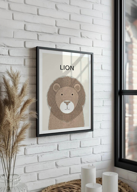 Cuadro Leon - Estilo infantil