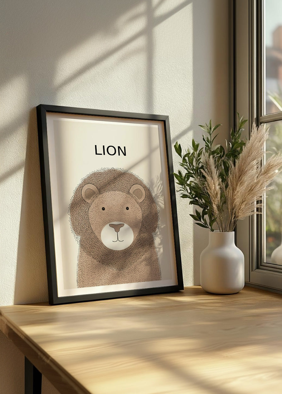 Cuadro Leon - Estilo infantil