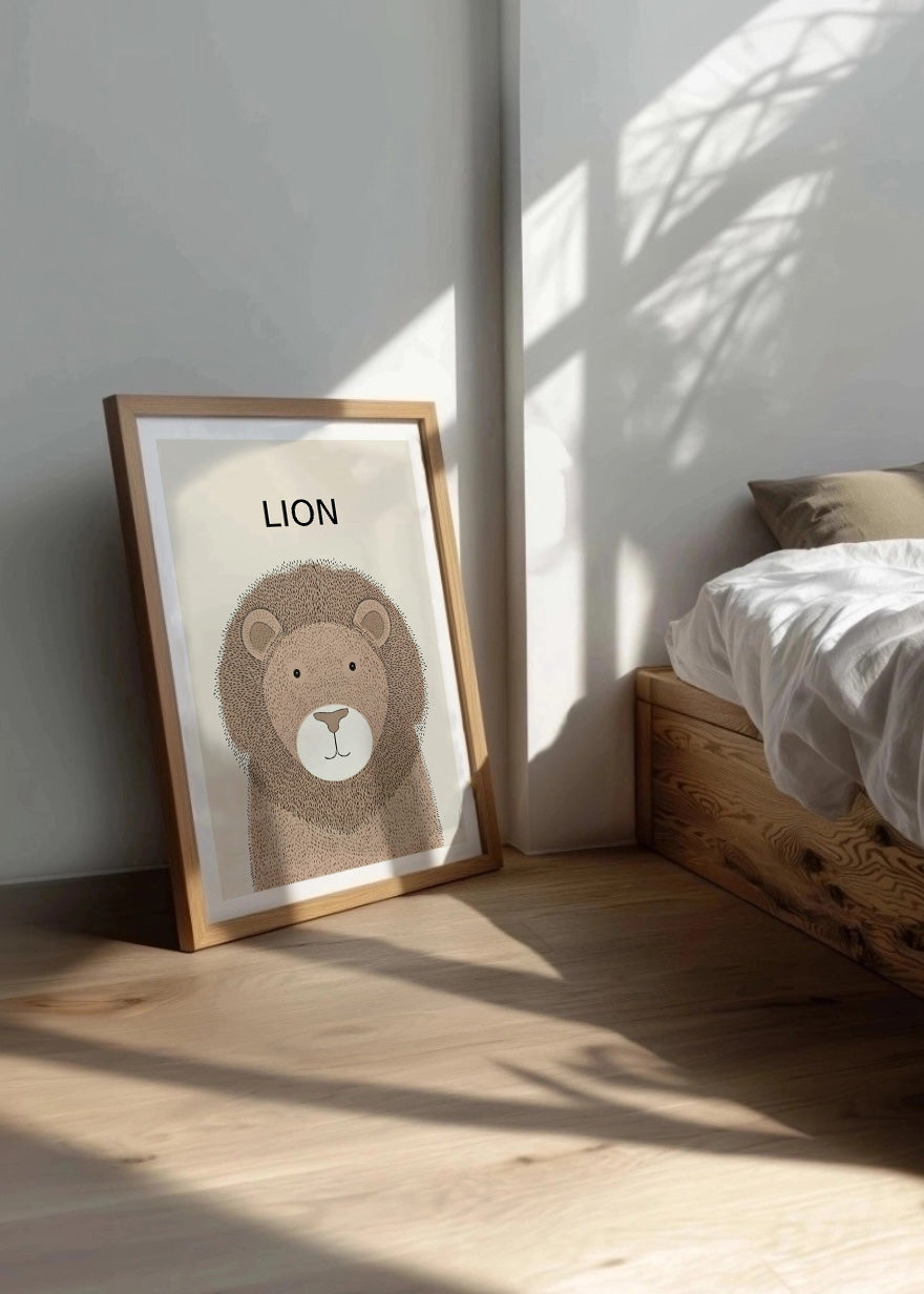 Cuadro Leon - Estilo infantil