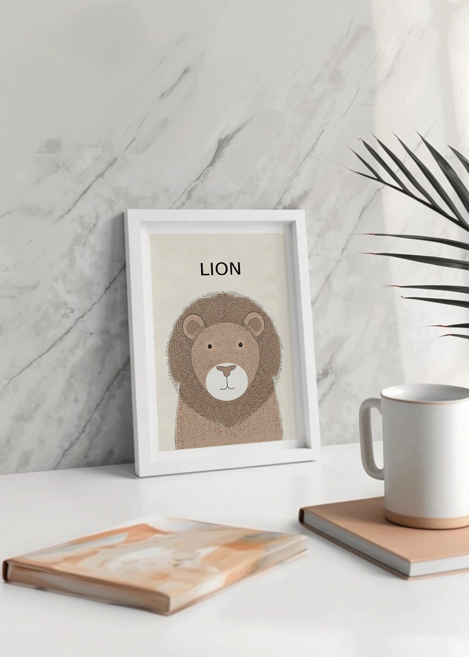 Cuadro Leon - Estilo infantil