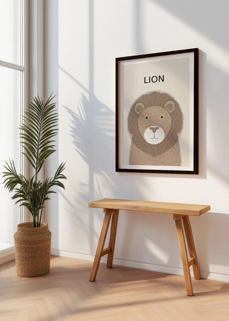 Cuadro Leon - Estilo infantil