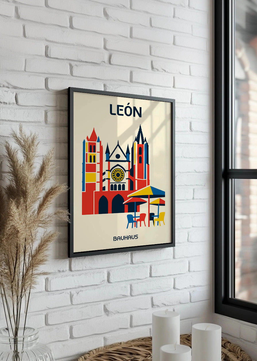 Cuadro León Poster Bauhaus
