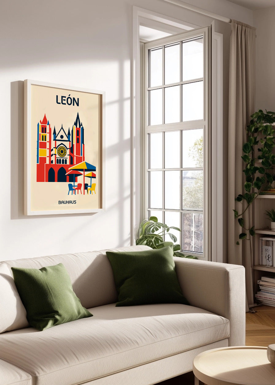 Cuadro León Poster Bauhaus