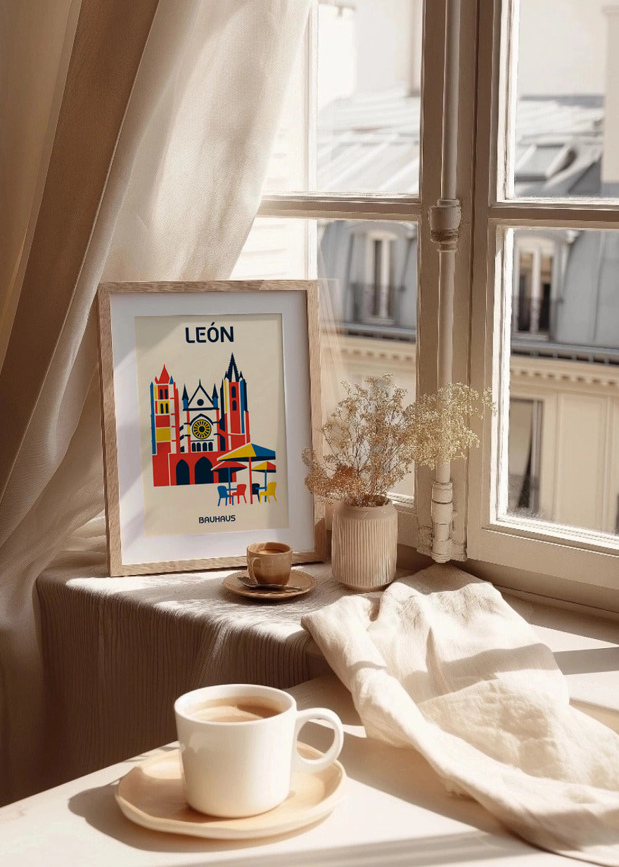 Cuadro León Poster Bauhaus