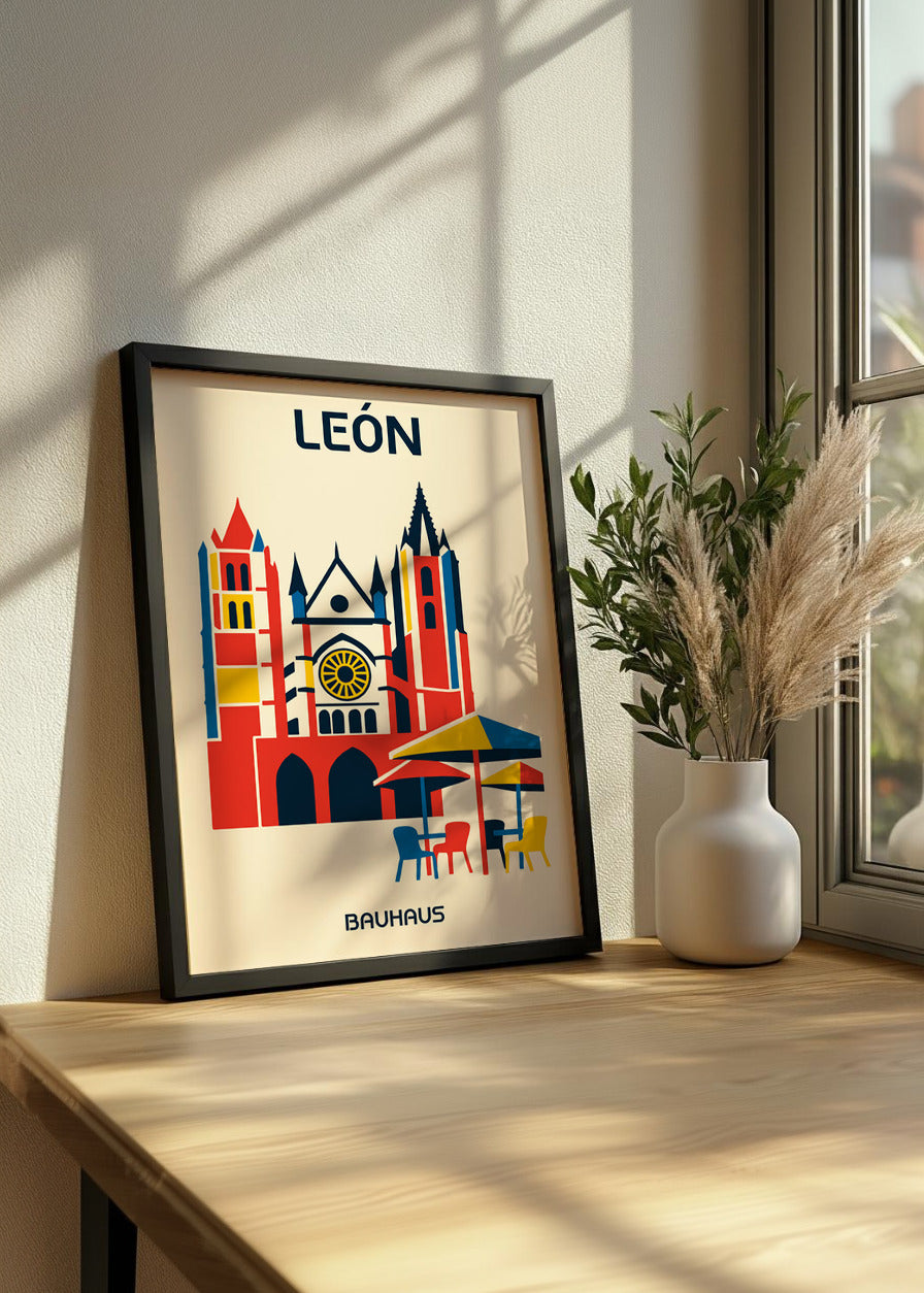 Cuadro León Poster Bauhaus