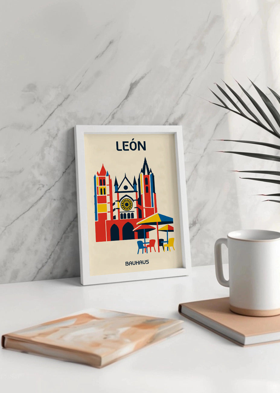 Cuadro León Poster Bauhaus
