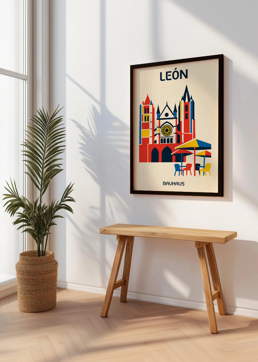 Cuadro León Poster Bauhaus