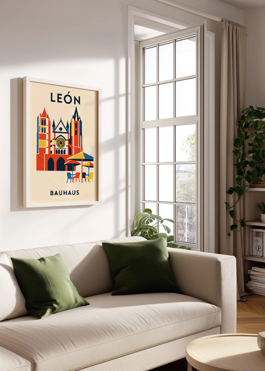 Cuadro León Poster Bauhaus