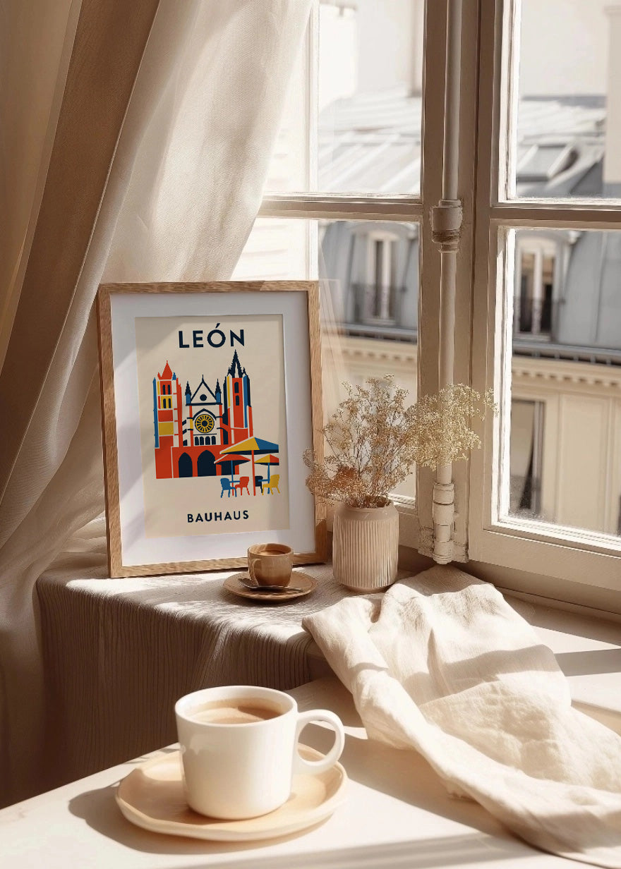 Cuadro León Poster Bauhaus