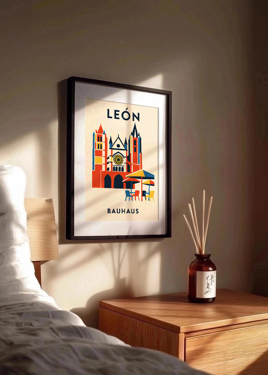 Cuadro León Poster Bauhaus