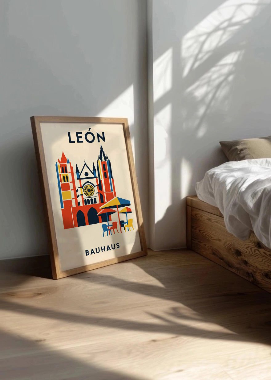 Cuadro León Poster Bauhaus