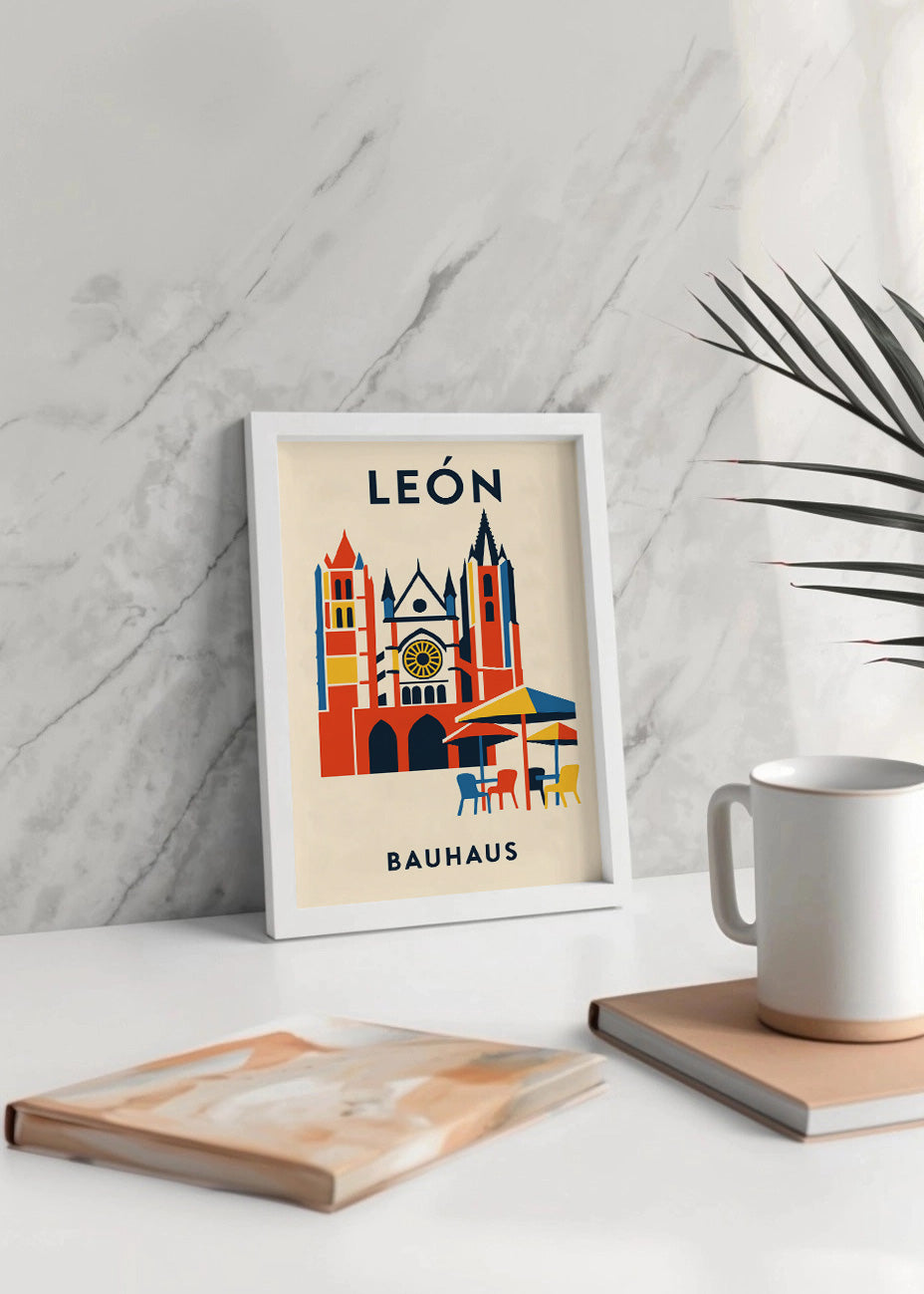 Cuadro León Poster Bauhaus