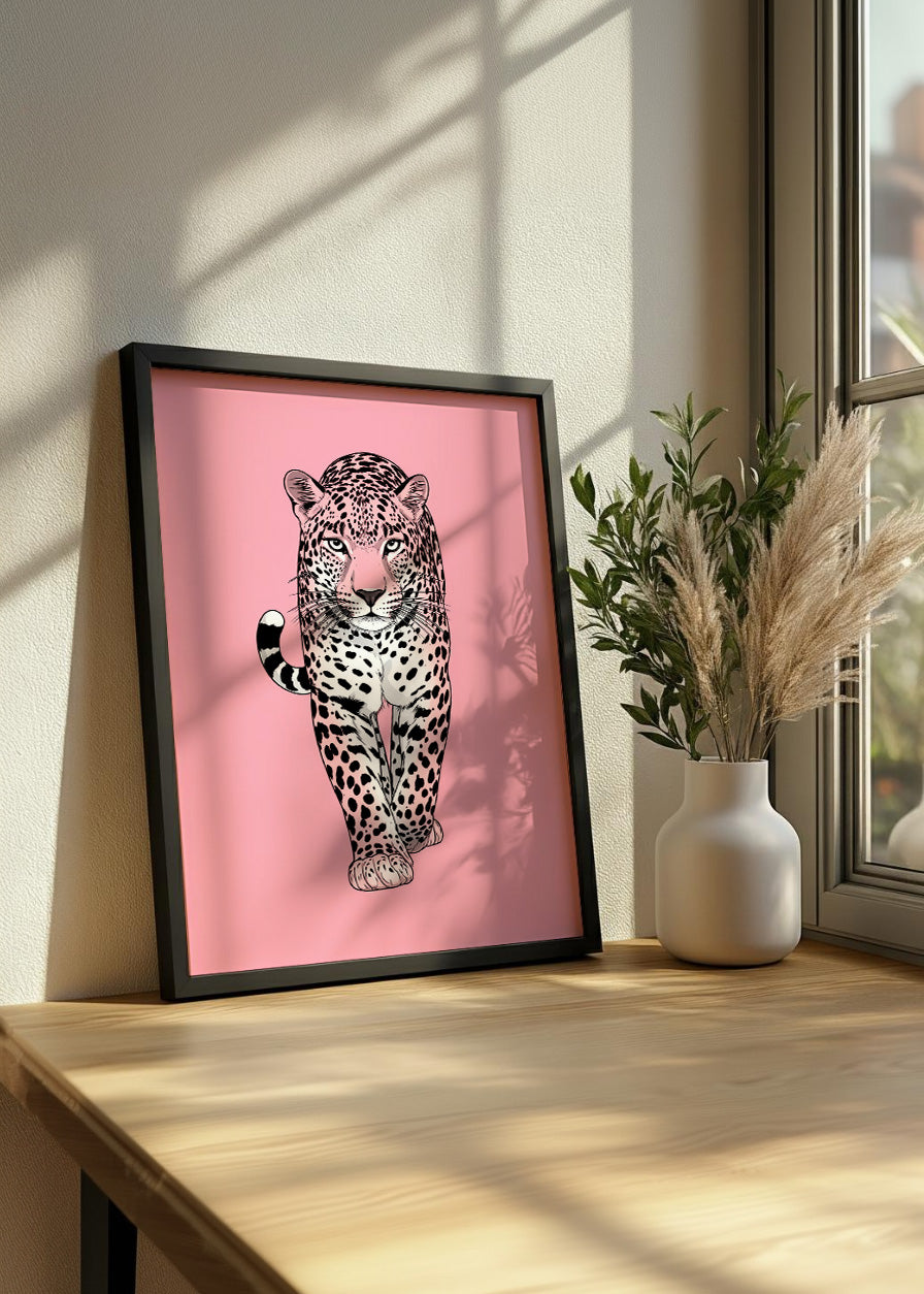 Cuadro Leopardo caminando