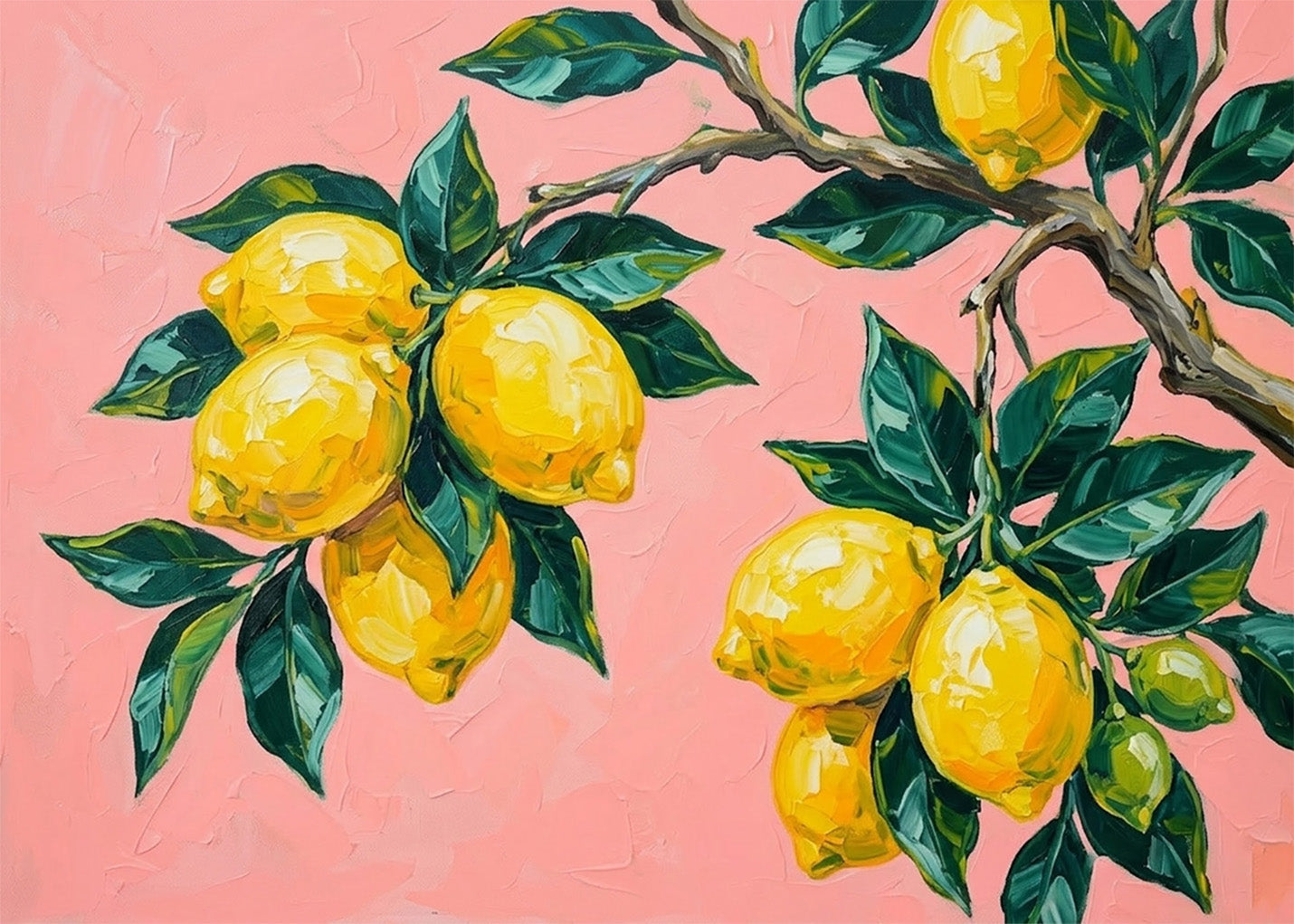 Cuadro Limones en rama