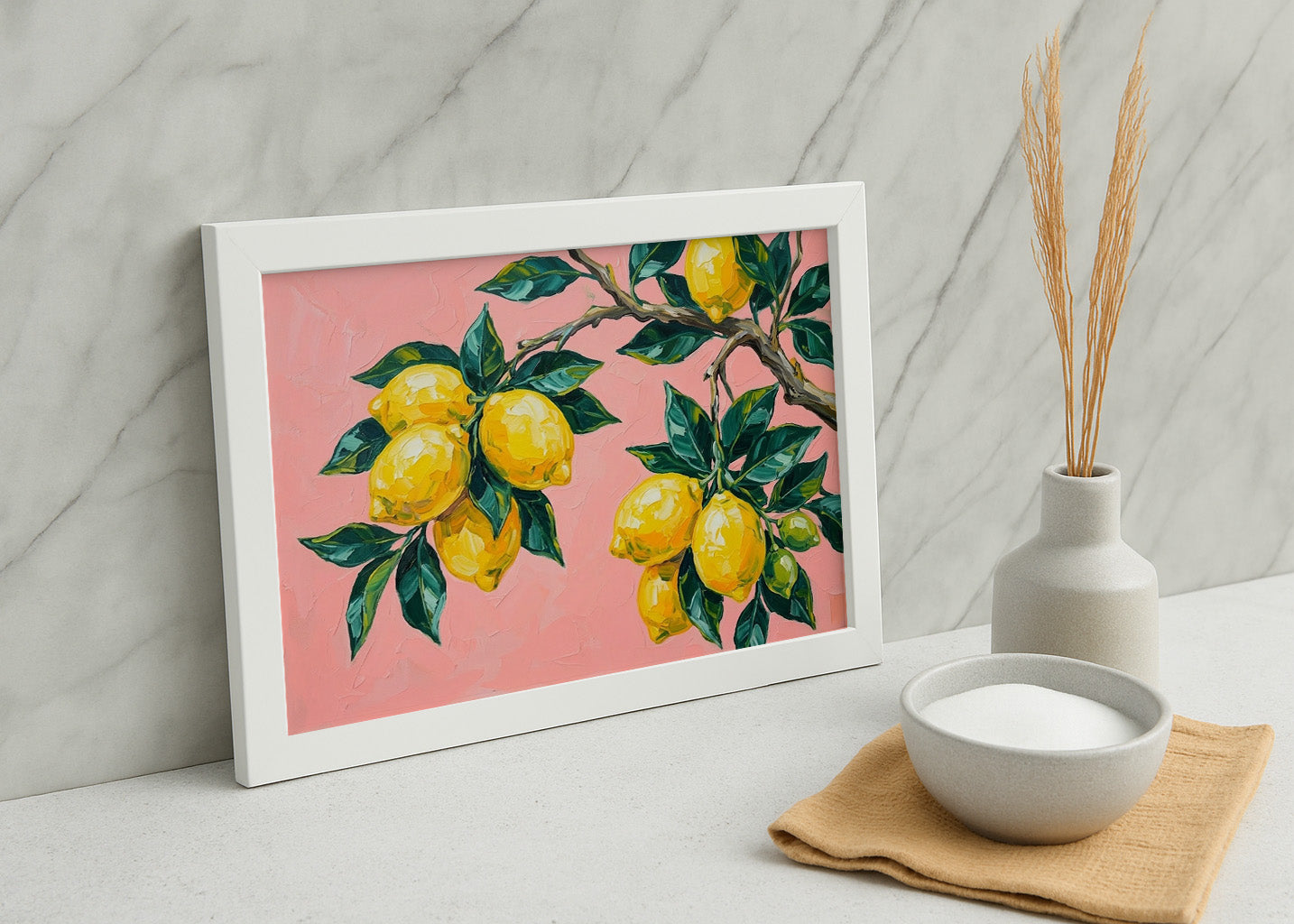 Cuadro Limones en rama