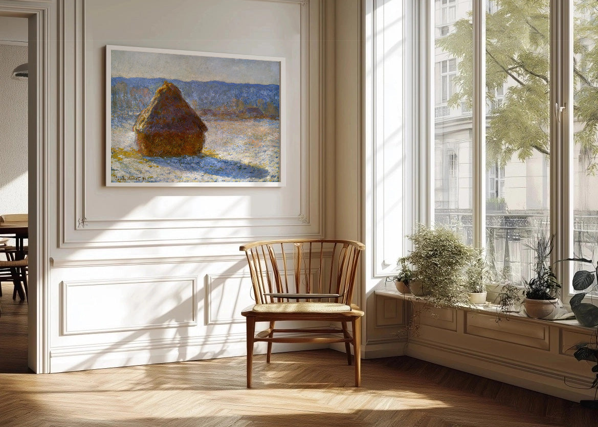 Cuadro ​Los Almiares con nieve (Claude Monet)