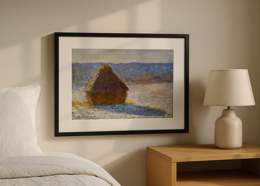 Cuadro ​Los Almiares con nieve (Claude Monet)