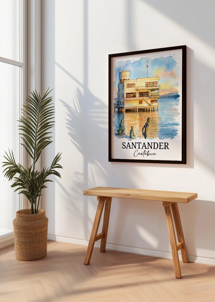 Cuadro Los Raqueros de Santander - Postal