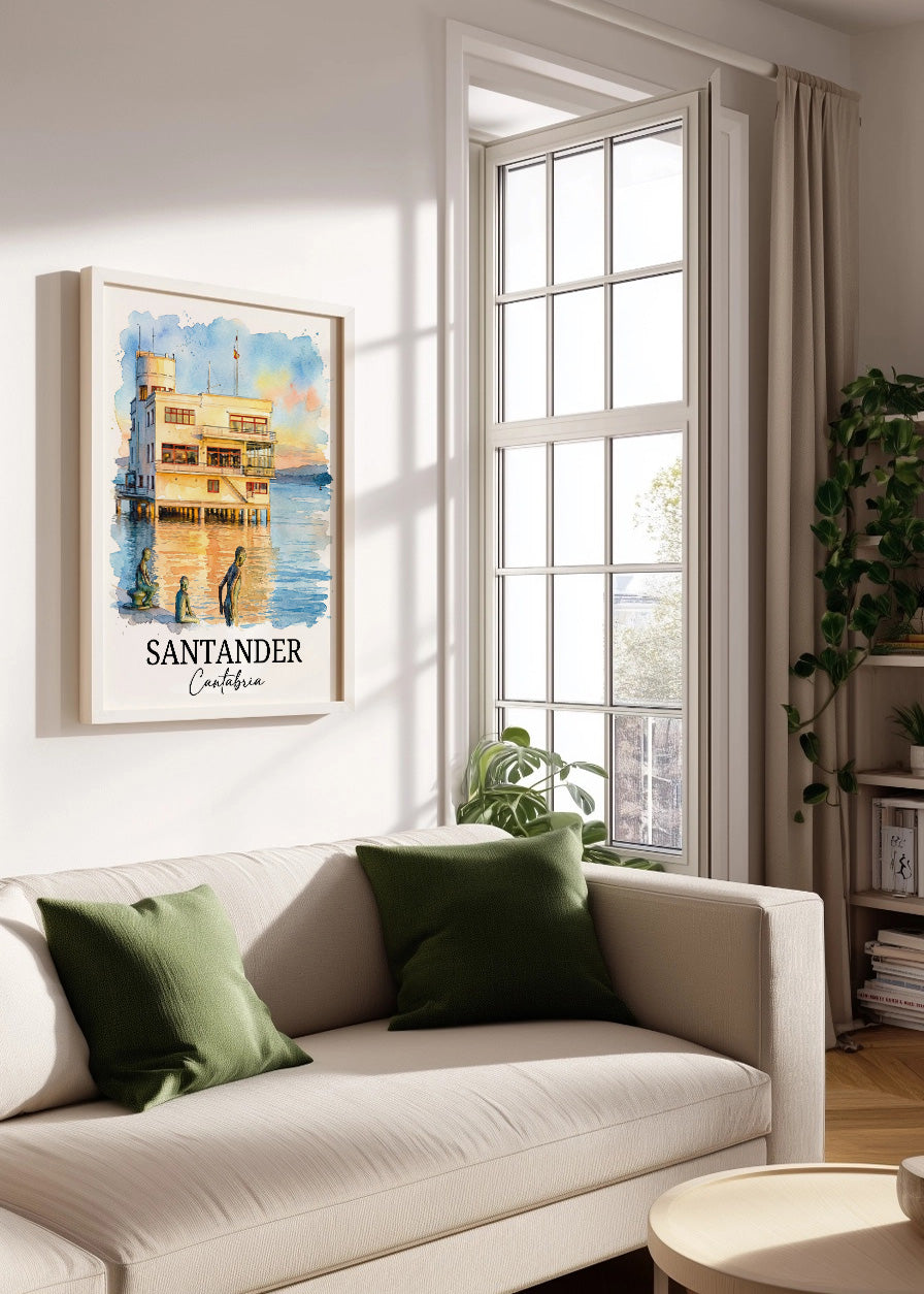 Cuadro Los Raqueros de Santander - Postal