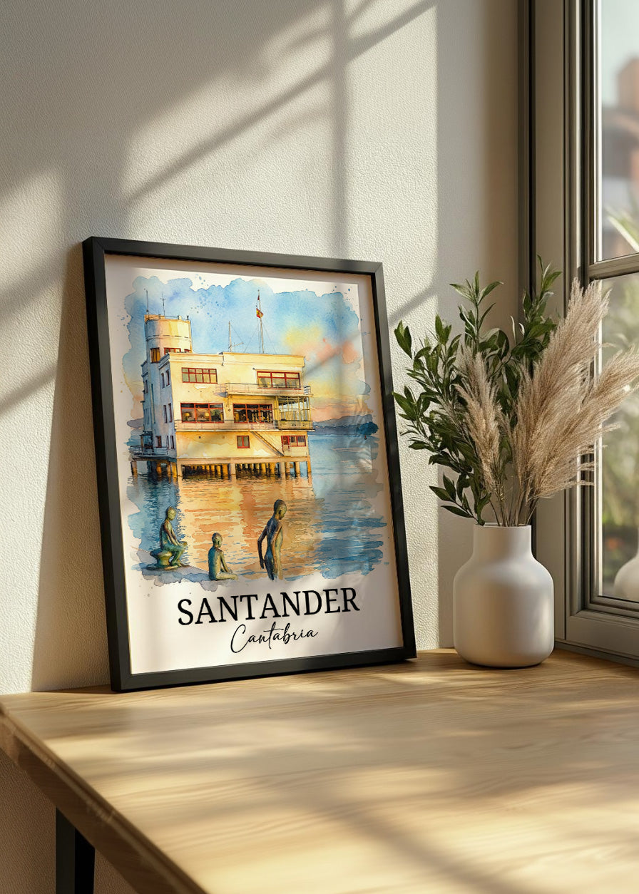 Cuadro Los Raqueros de Santander - Postal