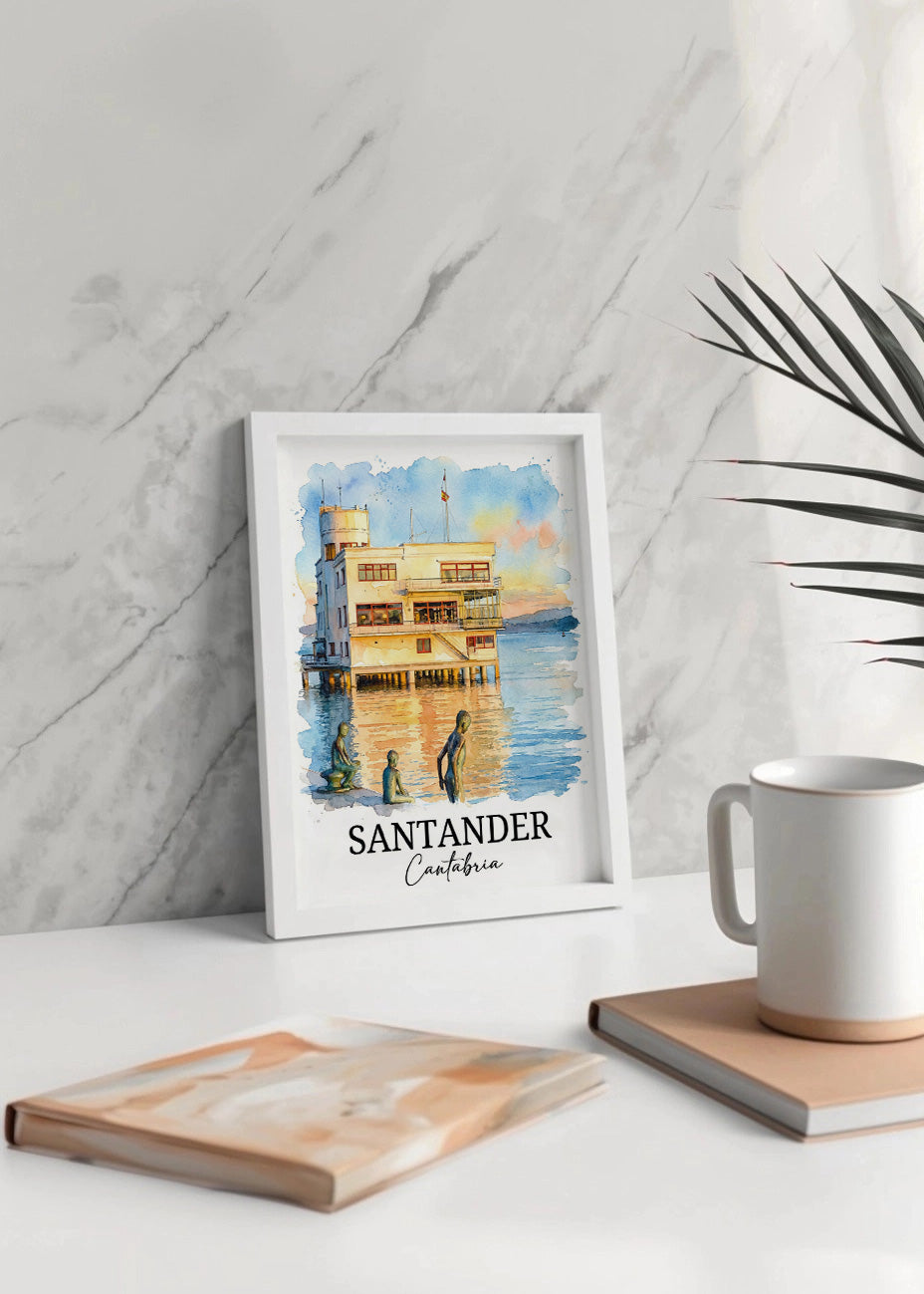 Cuadro Los Raqueros de Santander - Postal