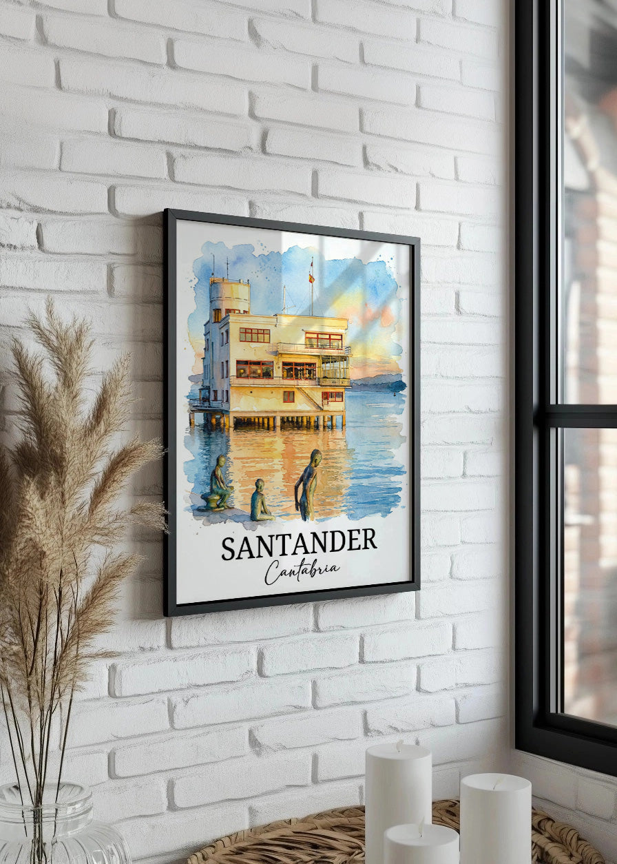 Cuadro Los Raqueros de Santander - Postal