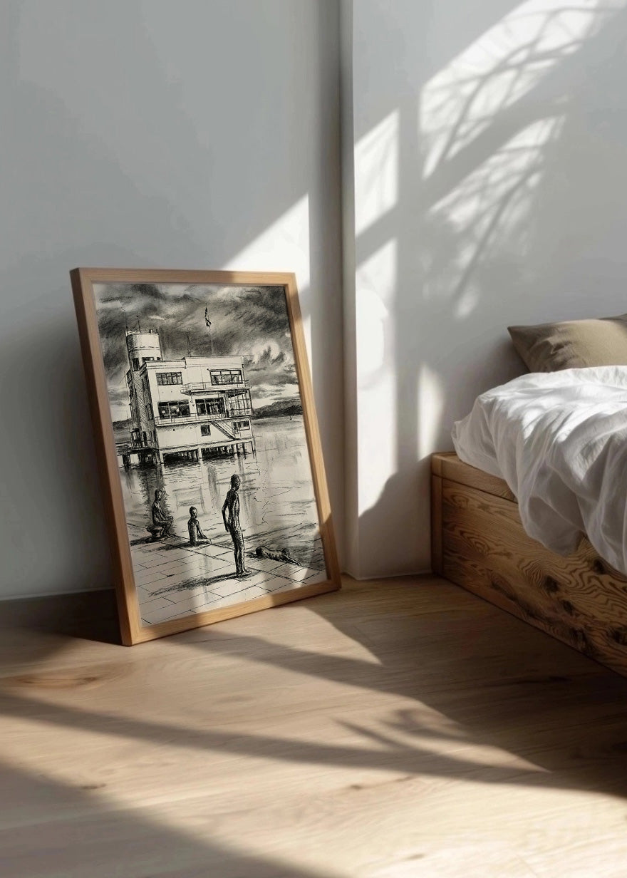 Cuadro Los Raqueros de Santander estilo lápiz