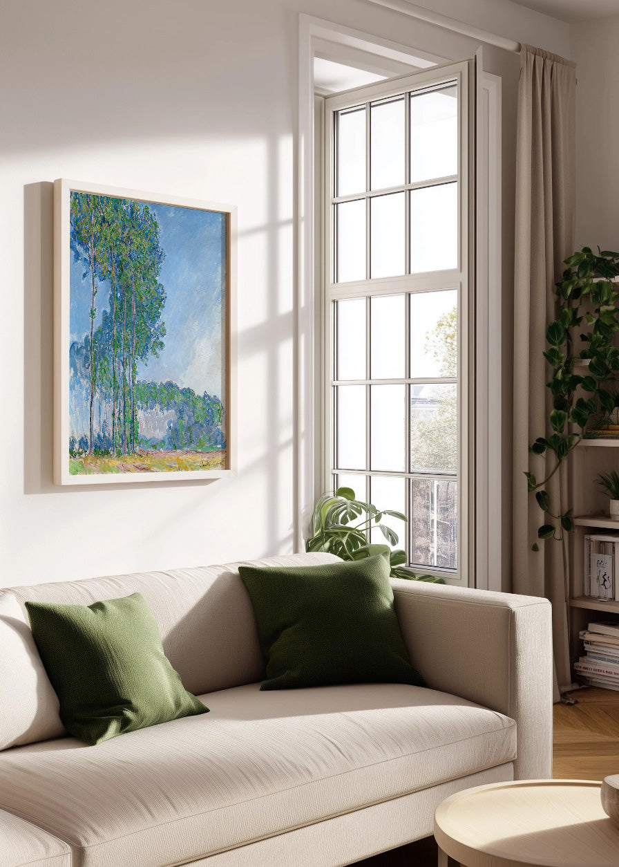 Cuadro ​Los álamos (Claude Monet)