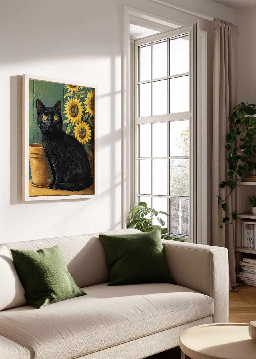 Cuadro ​Los girasoles gatunos
