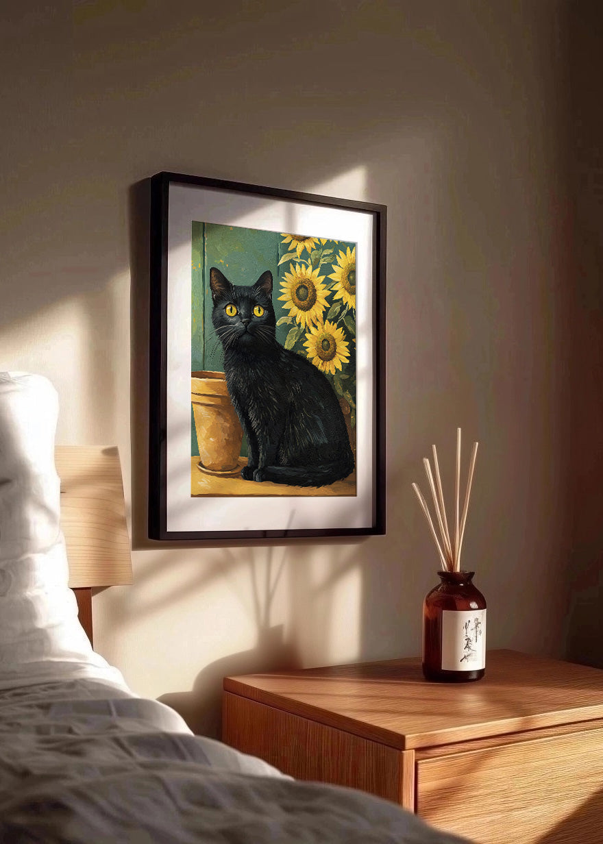 Cuadro ​Los girasoles gatunos