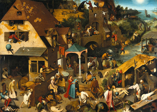 Cuadro Los proverbios flamencos (Pieter Brueghel el Viejo)
