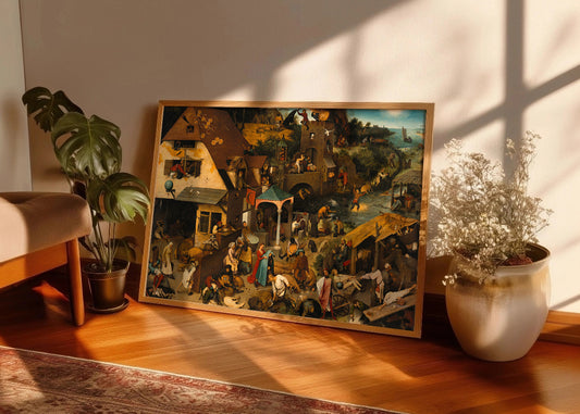 Cuadro Los proverbios flamencos (Pieter Brueghel el Viejo)