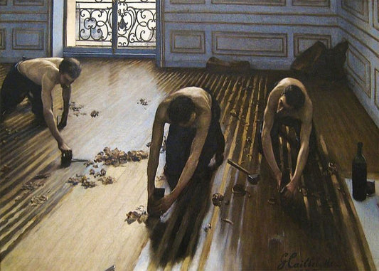 Cuadro ​Los raspadores de piso 1875 (Caillebotte)