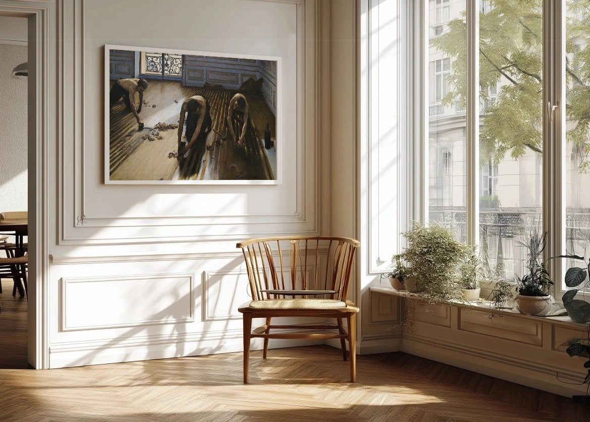 Cuadro ​Los raspadores de piso 1875 (Caillebotte)