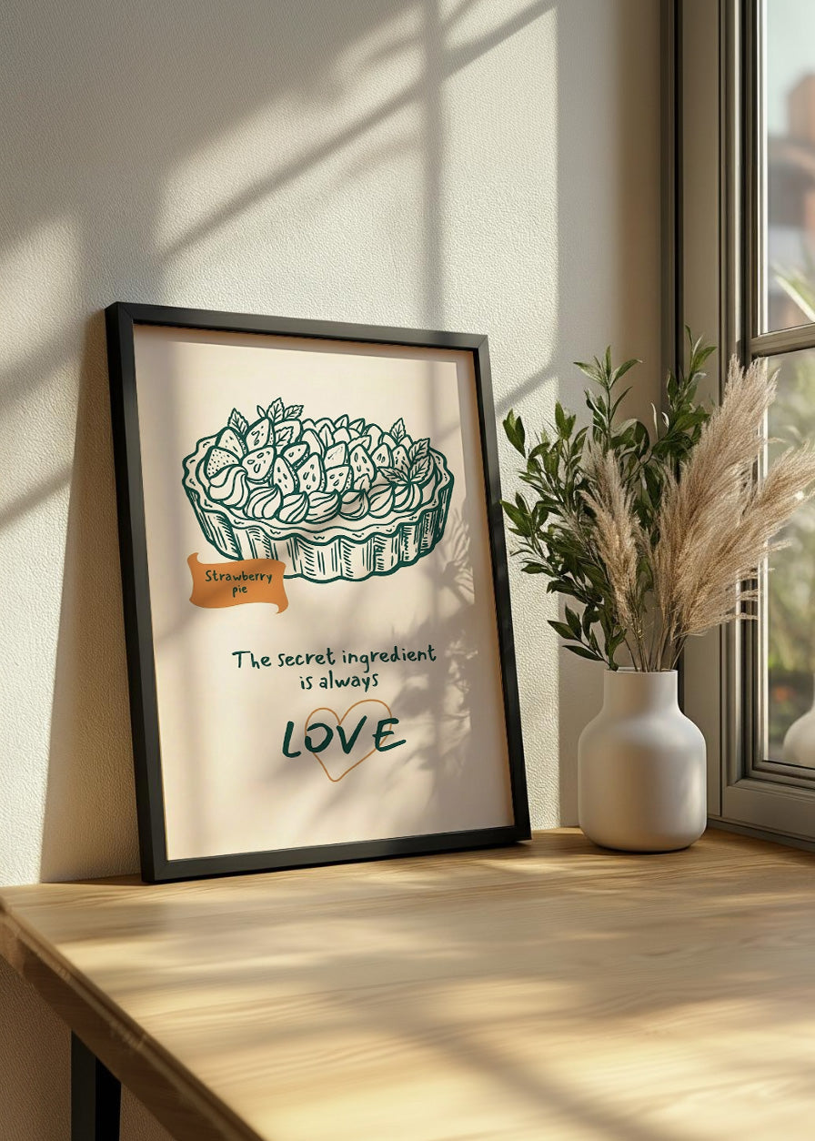 Cuadro Love ingredient - Decoración de cocina