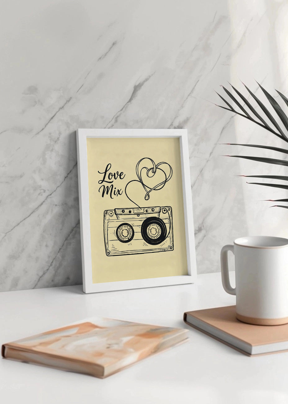 Cuadro Love mix cassette