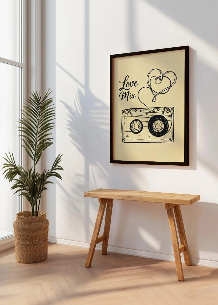 Cuadro Love mix cassette