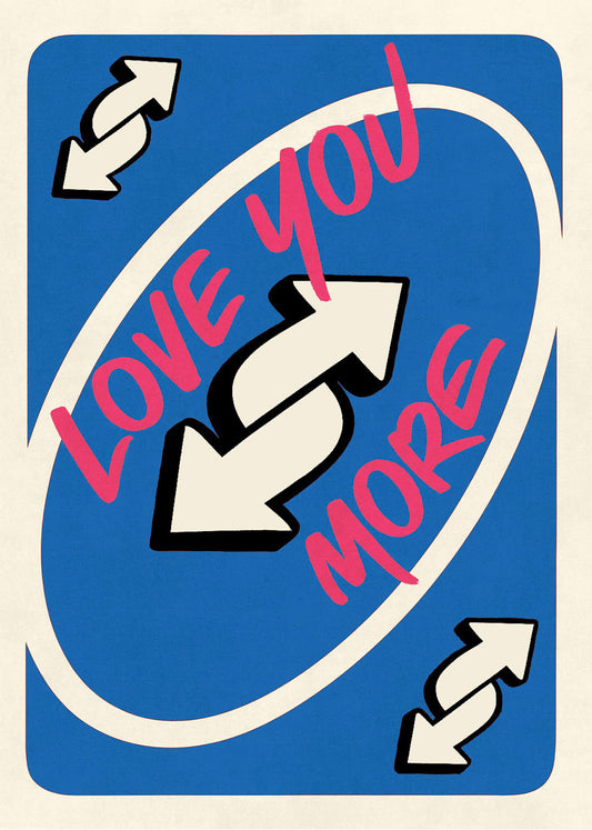 Cuadro Love you more azul