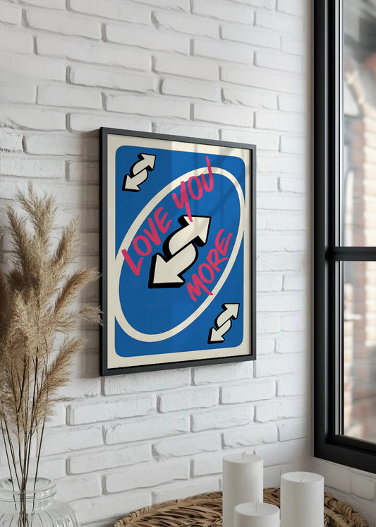 Cuadro Love you more azul